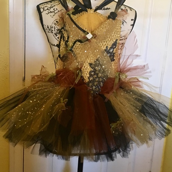 WOODLAND FAIRY couture tutu dress/costume - Picture 4 of 8